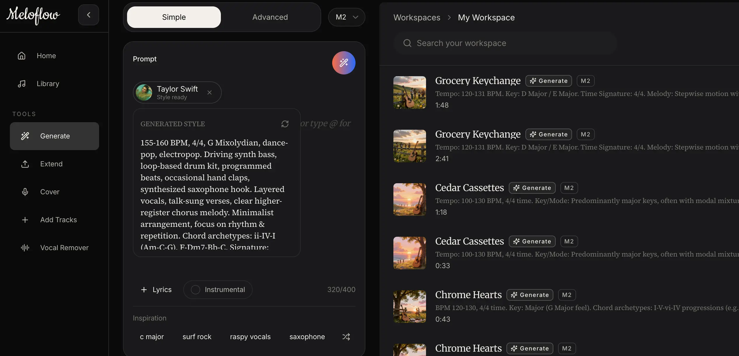 Meloflow generate workflow recording
